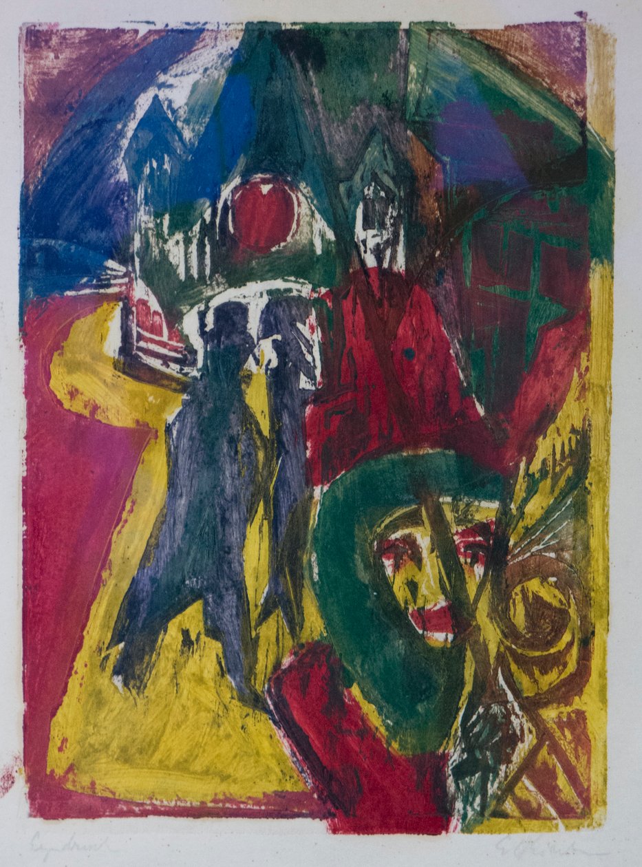 Gate med Cocotte, Berlin Street Scene, 1915-1916. av Ernst Ludwig Kirchner