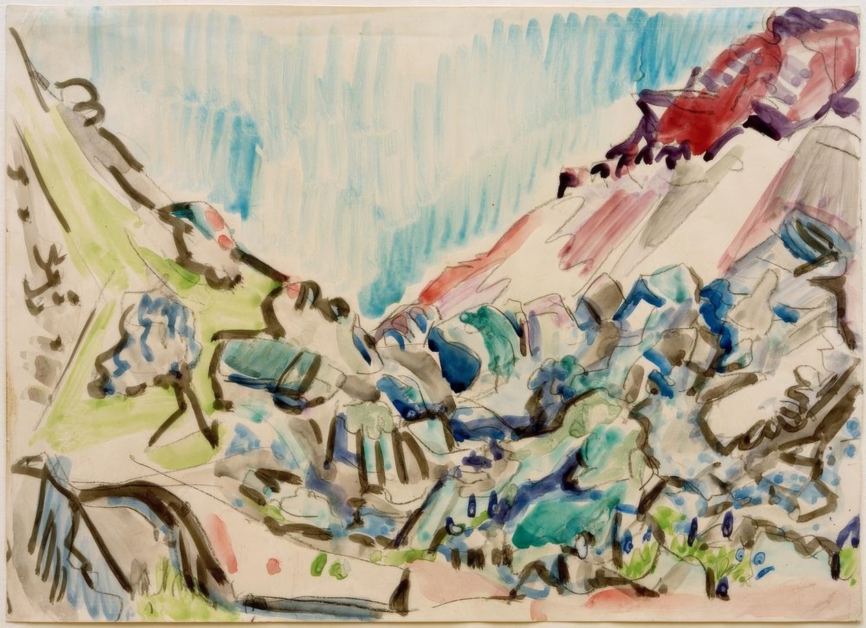 Fortellingsseksjon i Davos av Ernst Ludwig Kirchner