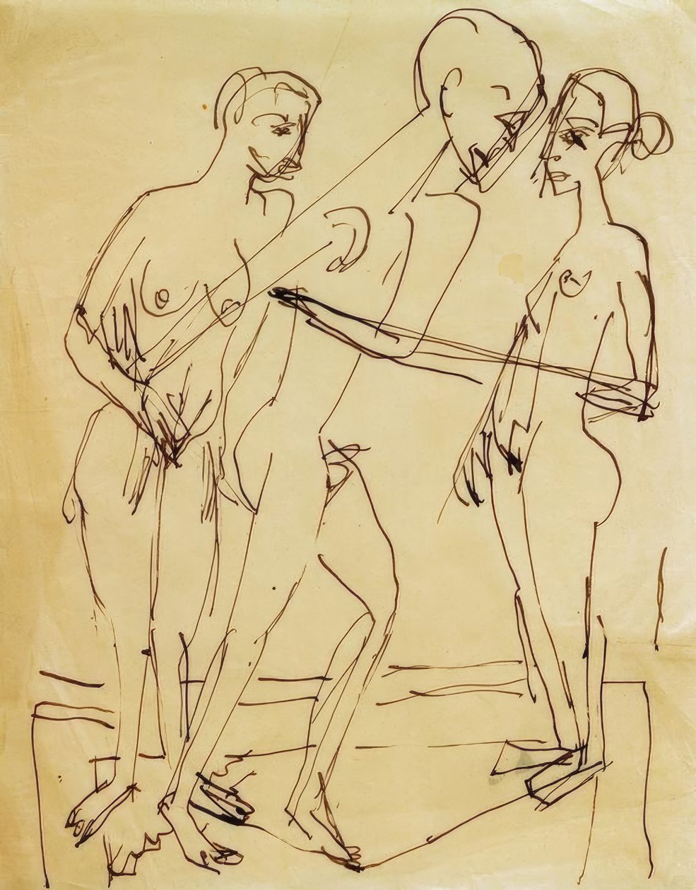 Dans mellom kvinner av Ernst Ludwig Kirchner