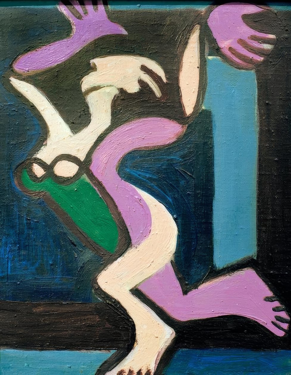 Dansende naken kvinne, Gret Palucca av Ernst Ludwig Kirchner