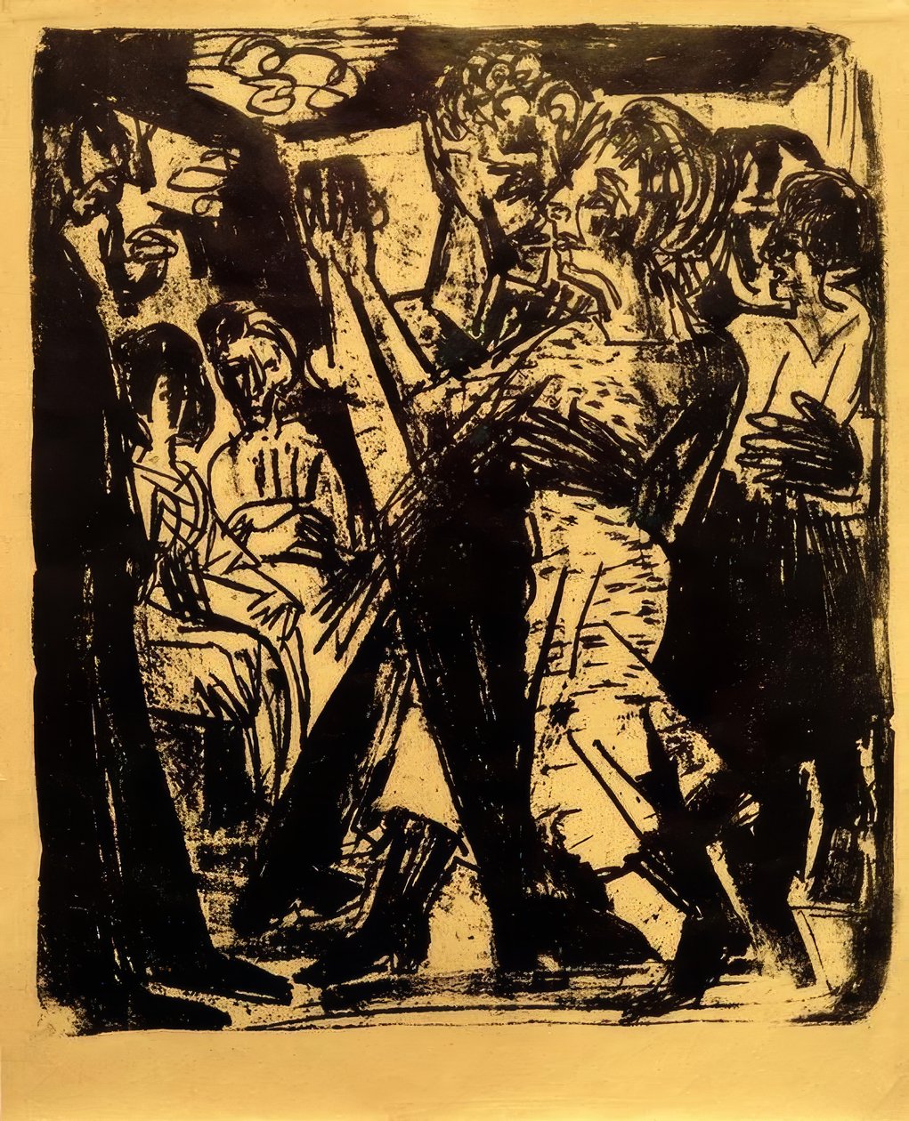 Dansende bondepar av Ernst Ludwig Kirchner