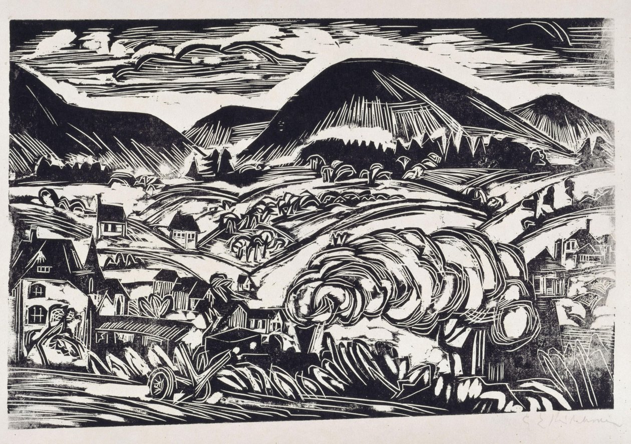 Taunus-landskap av Ernst Ludwig Kirchner