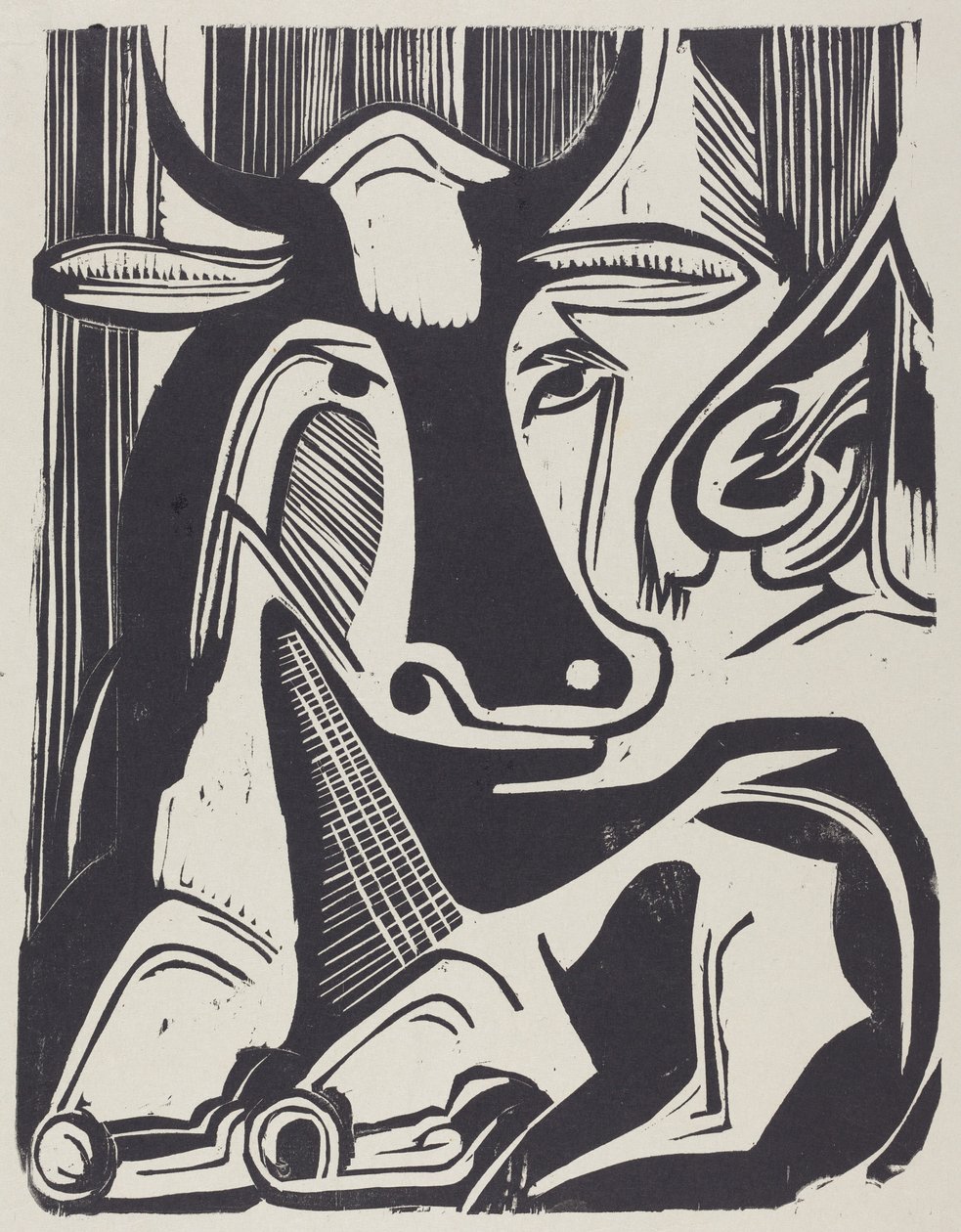 Den store liggende kua av Ernst Ludwig Kirchner