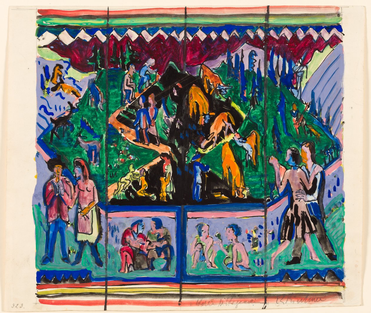Livet (Hagemann-design) av Ernst Ludwig Kirchner