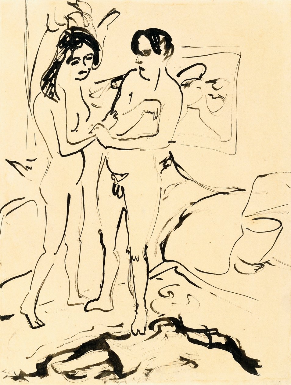 The Pair, ca. 1907 av Ernst Ludwig Kirchner