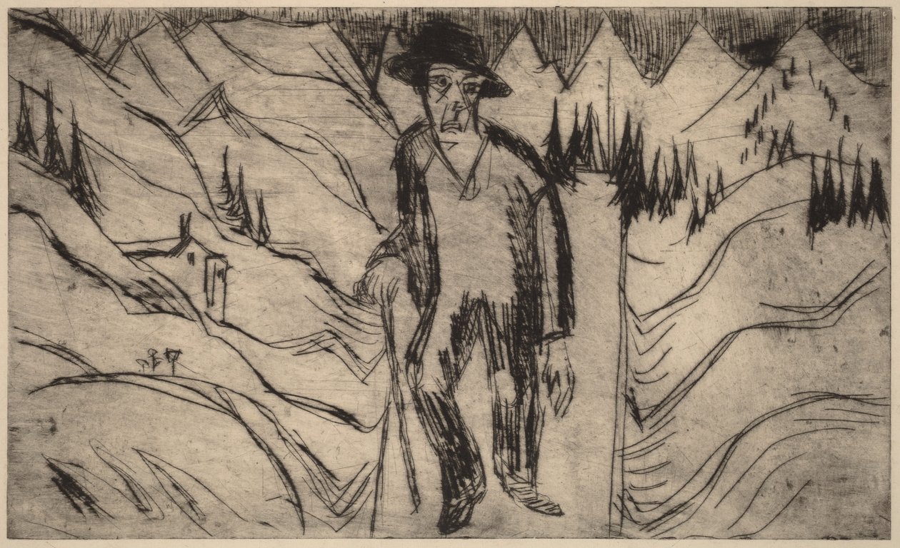 Vandreren av Ernst Ludwig Kirchner