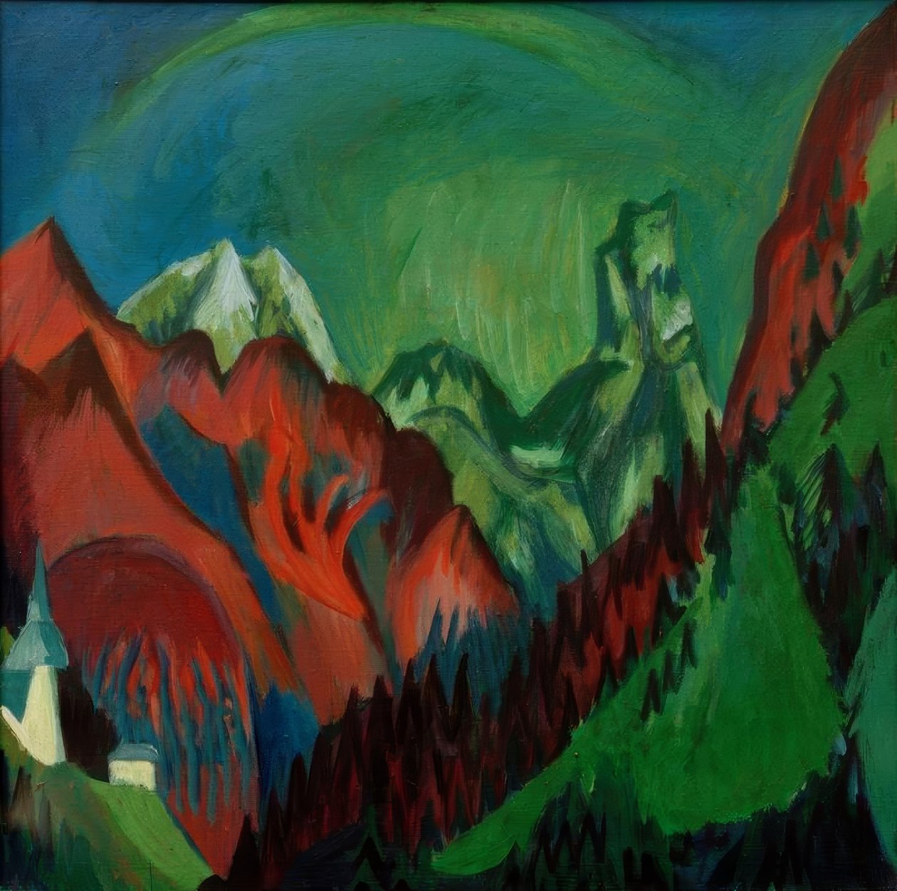 Tinzenhorn - Zügenschlucht bei Mon– stein av Ernst Ludwig Kirchner