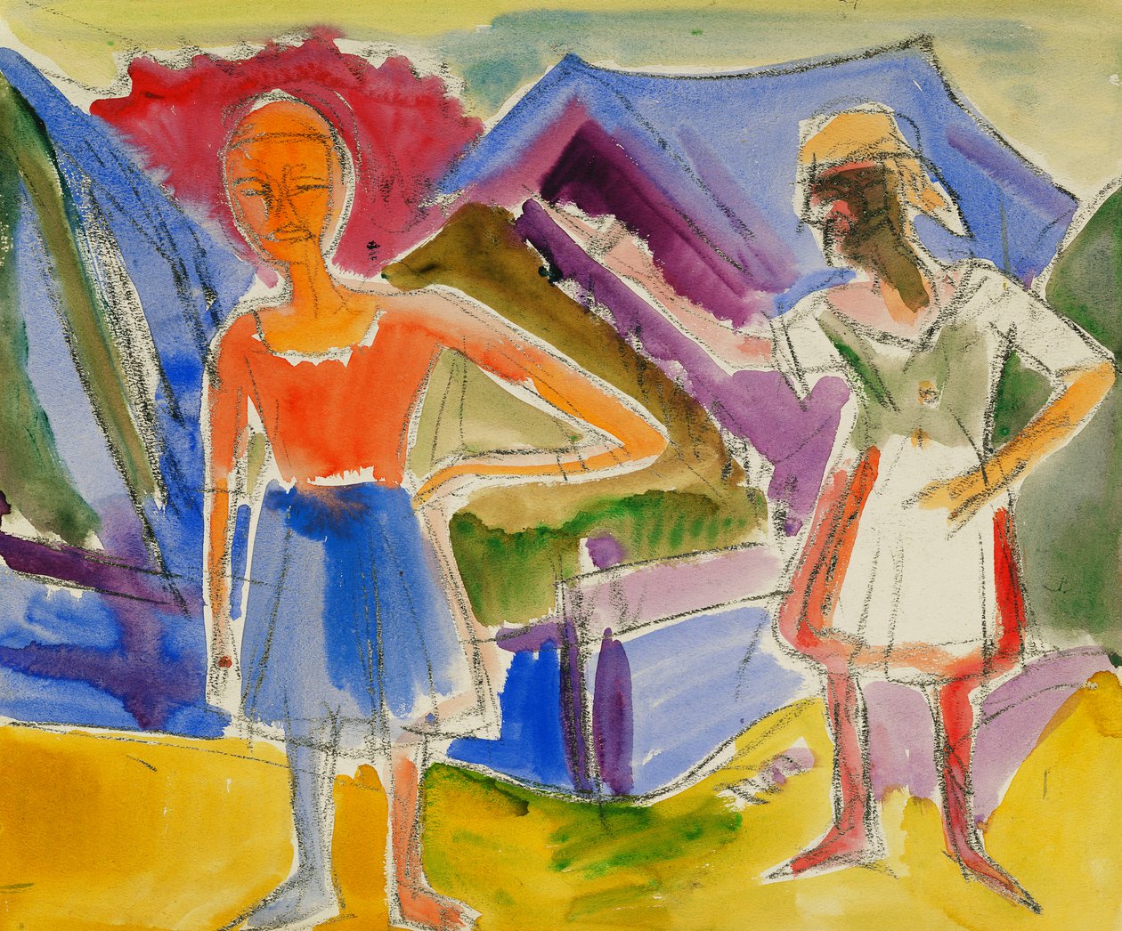 To figurer; to figurer, av Ernst Ludwig Kirchner