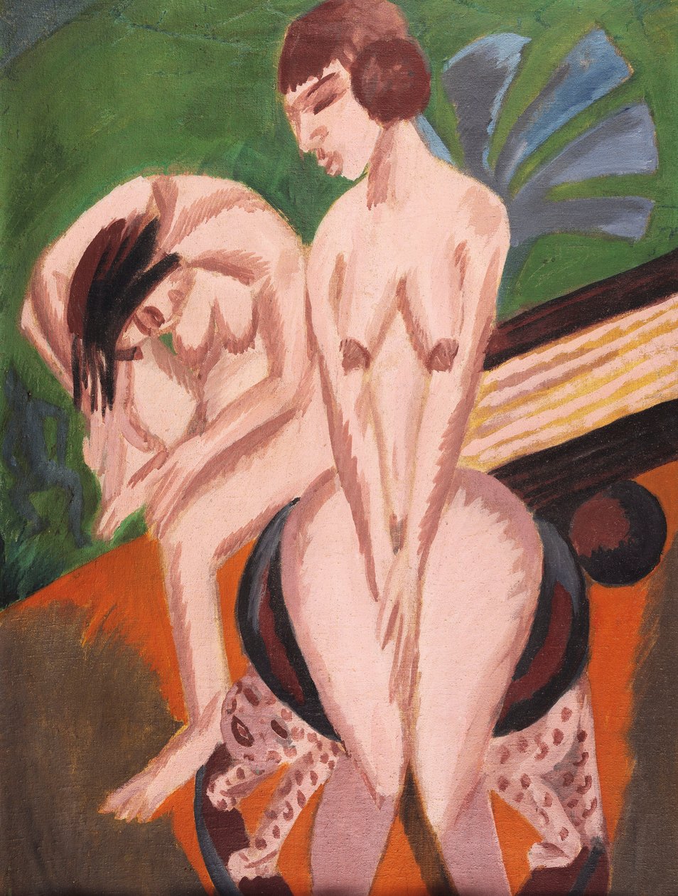 To nakenbilder i rommet; To nakenbilder i verdensrommet, 1914 av Ernst Ludwig Kirchner