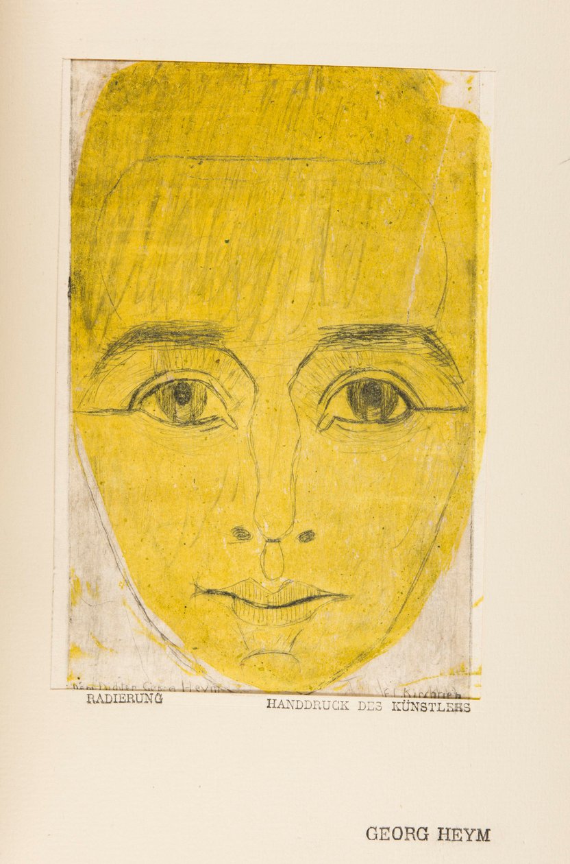 Umbra Vitae (livets kultur, portrett av Georg Heym av Ernst Ludwig Kirchner