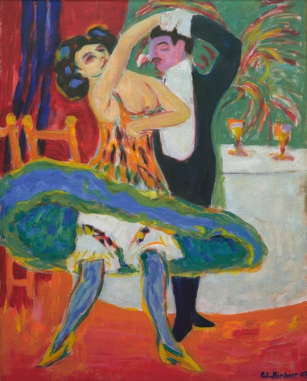 Varieté (engelsk dansepar) av Ernst Ludwig Kirchner