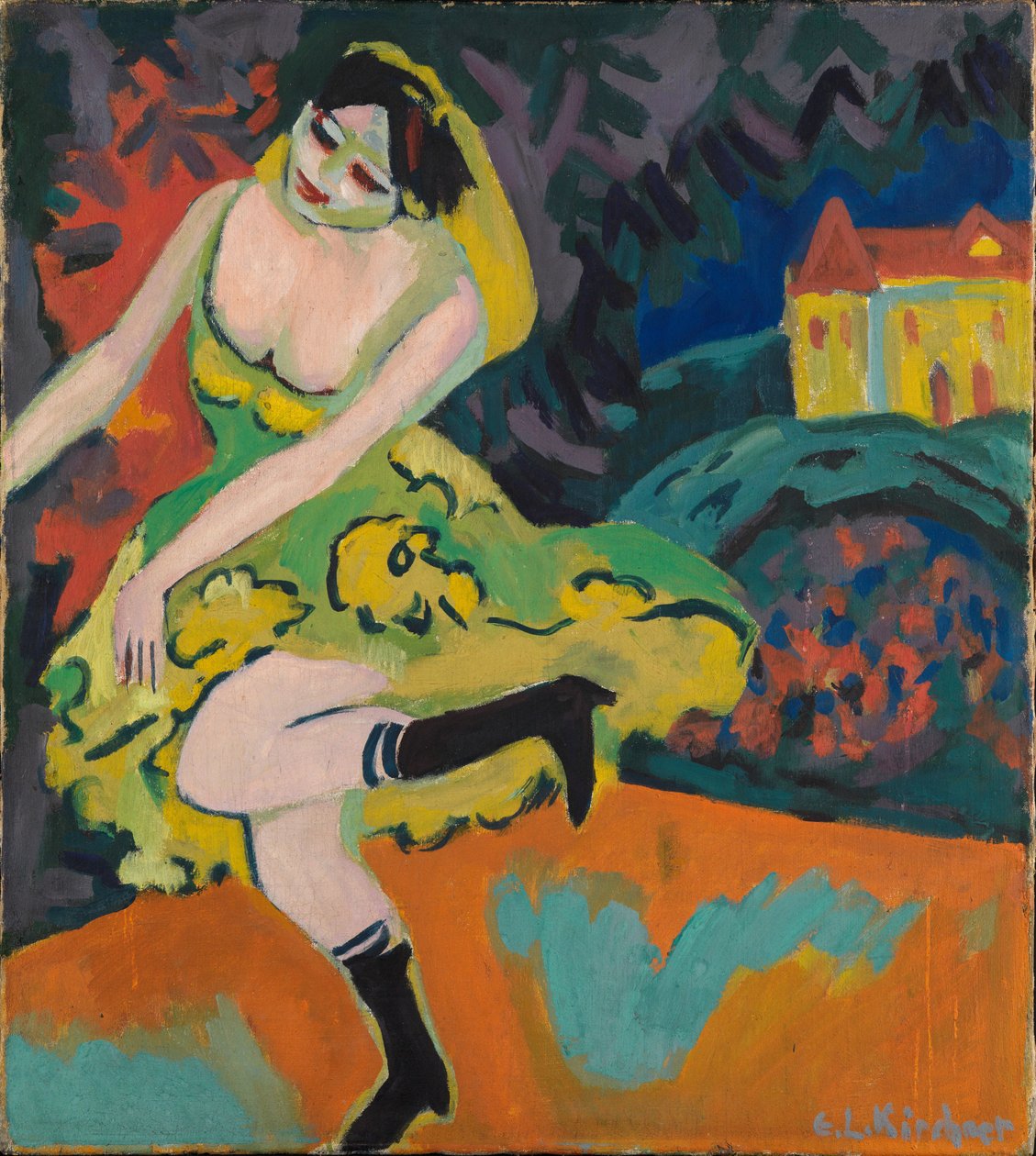Varieté-danserinne av Ernst Ludwig Kirchner