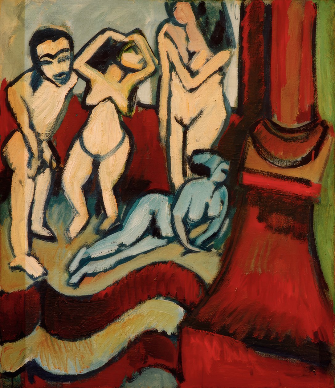 Fire treskulpturer av Ernst Ludwig Kirchner