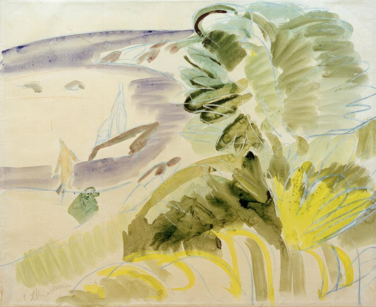 Hvit strand av Ernst Ludwig Kirchner
