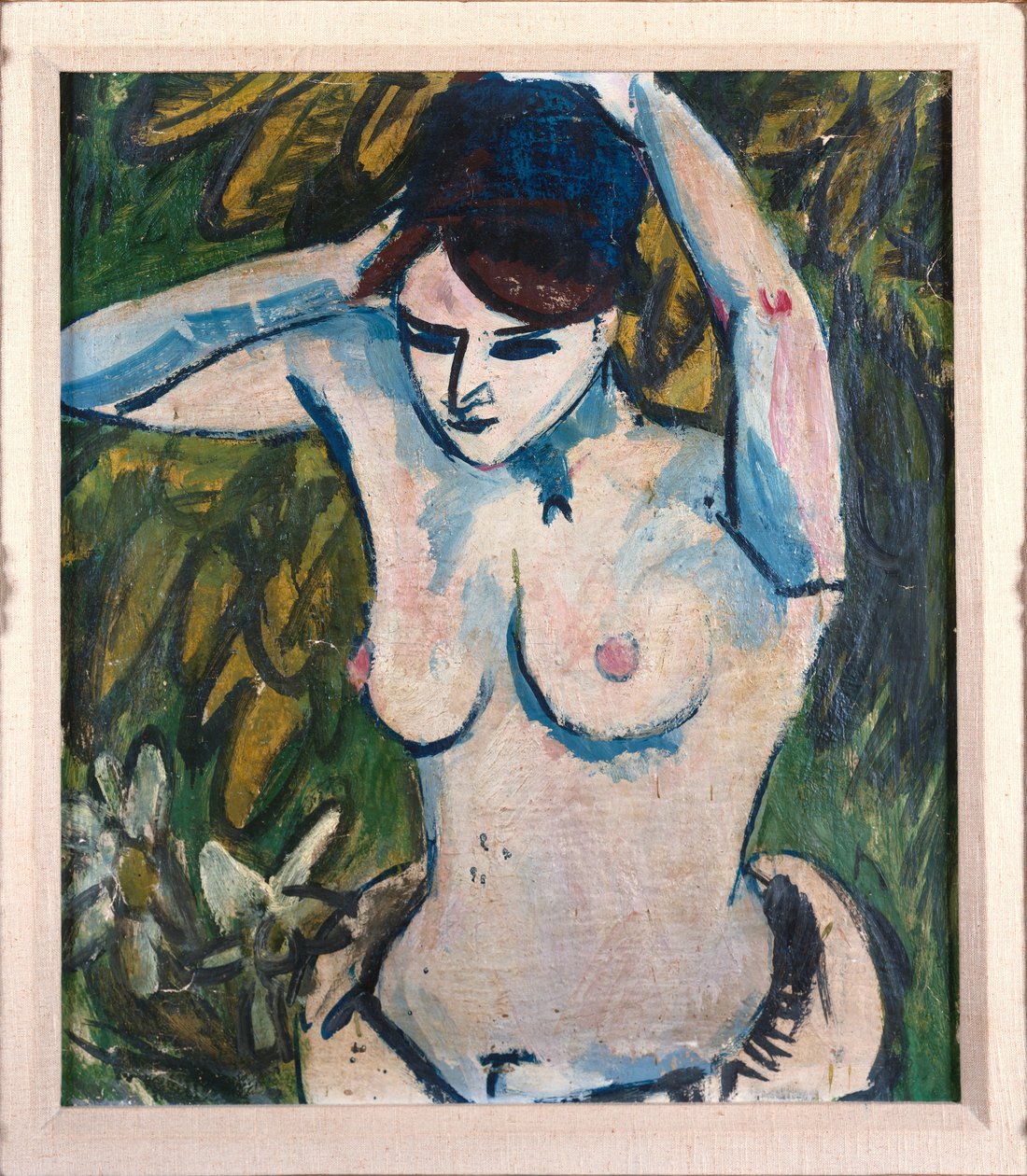 Kvinne med løftede armer, 1910 av Ernst Ludwig Kirchner