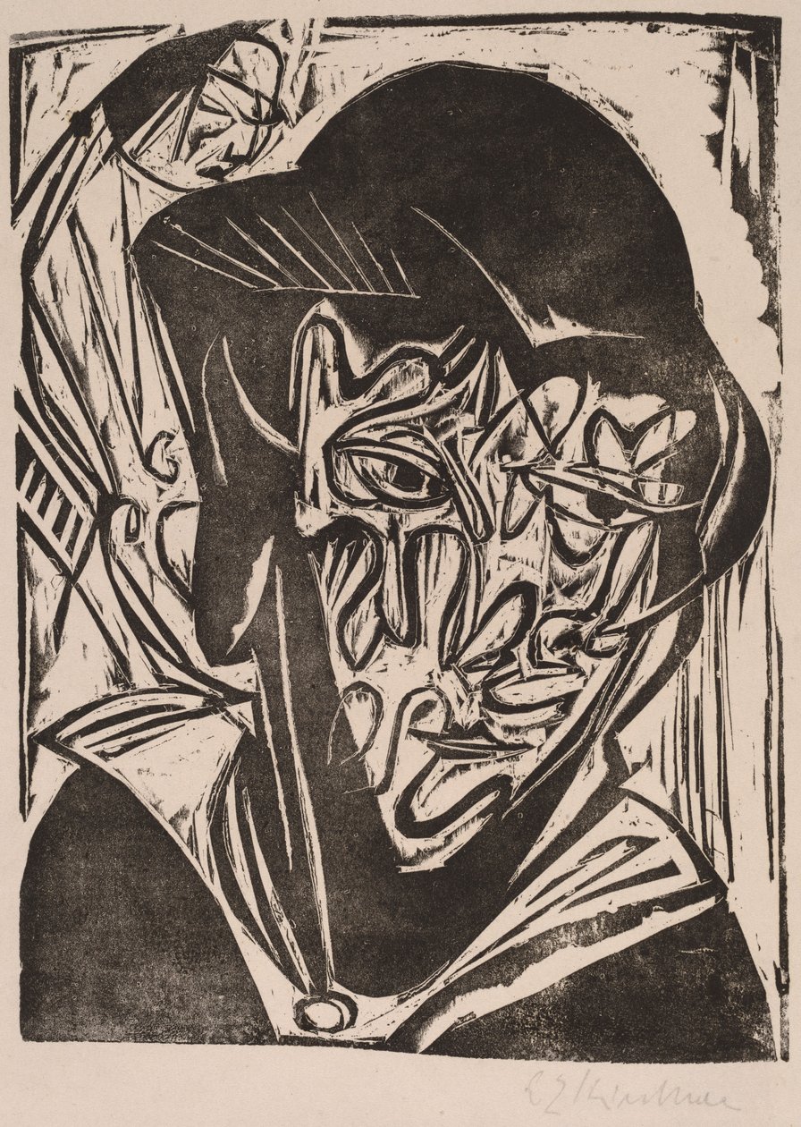 Kvinne med slør av Ernst Ludwig Kirchner