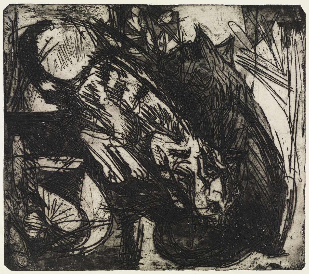 To katter/fjellhytter – Stafelalp av Ernst Ludwig Kirchner