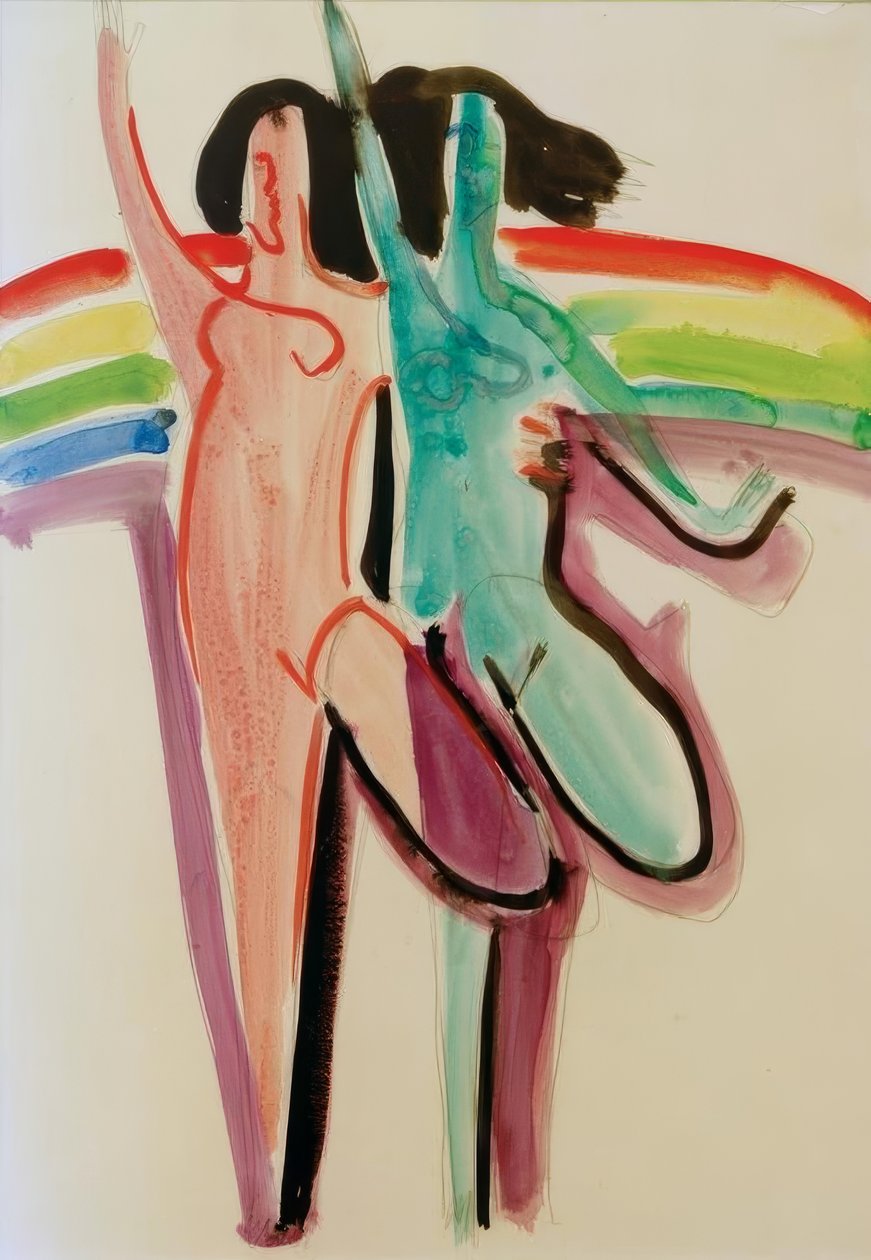 To dansere av Ernst Ludwig Kirchner