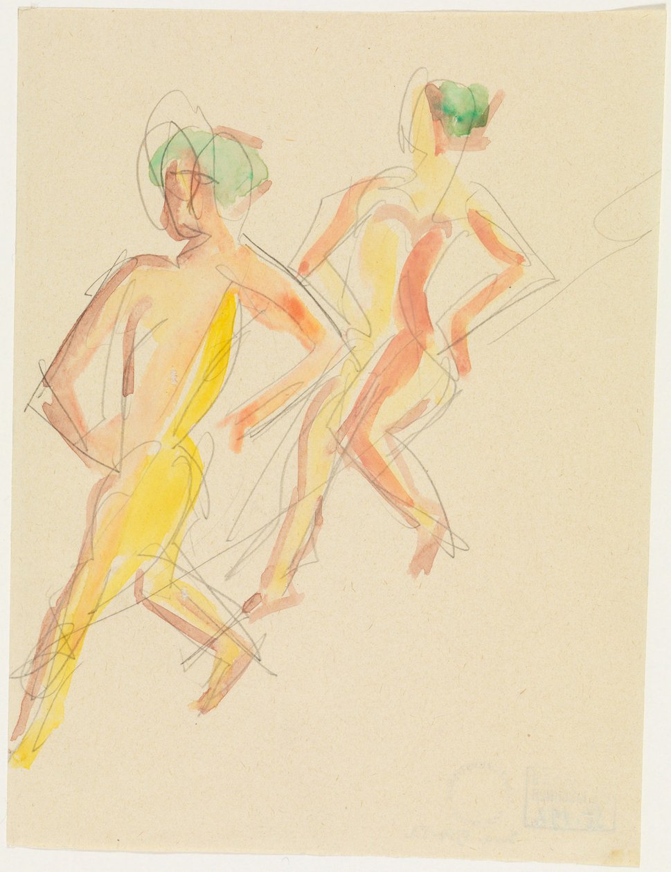 To dansere av Ernst Ludwig Kirchner