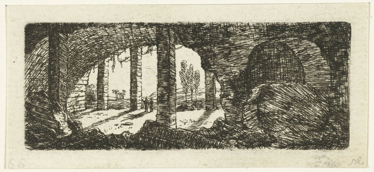 Ruinene av Fort Sint-Pieter nær Maastricht av Ernst Willem Jan Bagelaar