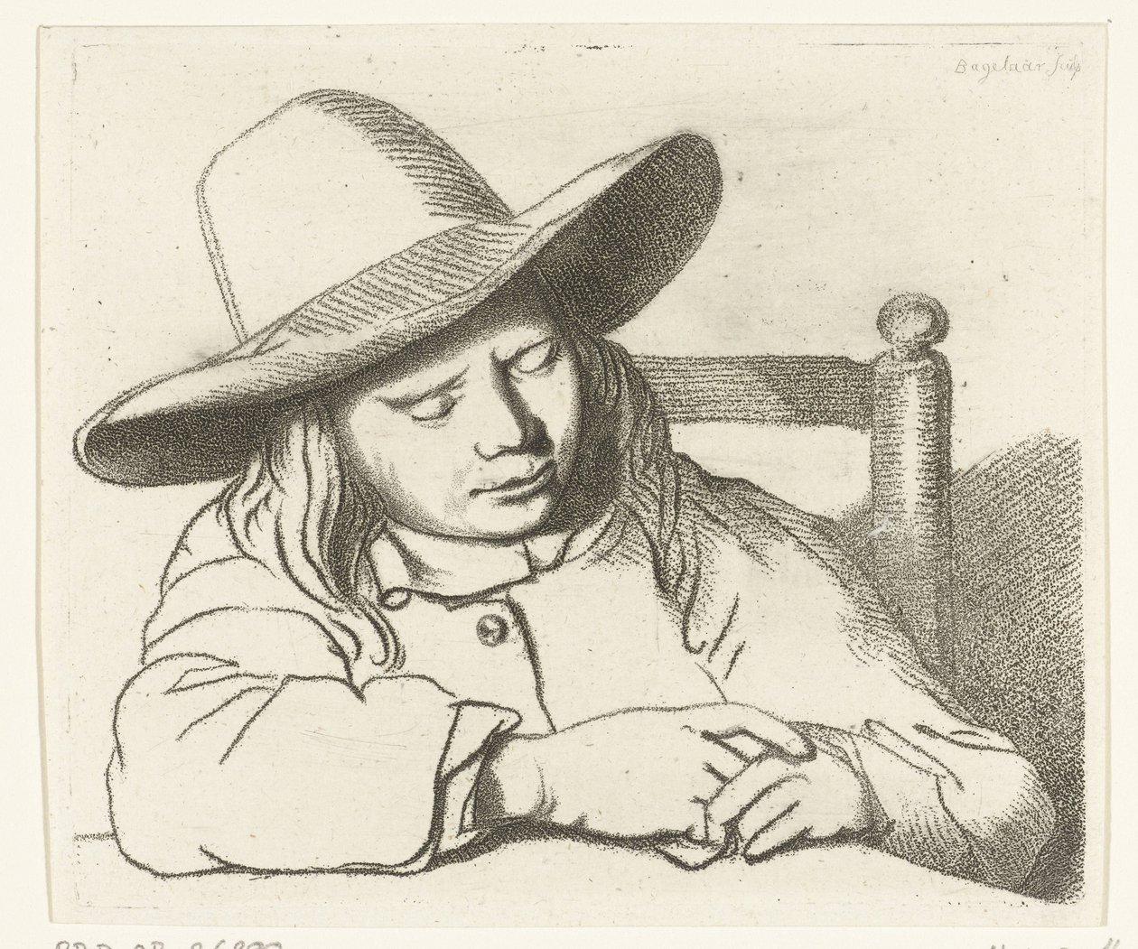 Sovende gutt med hatt av Ernst Willem Jan Bagelaar