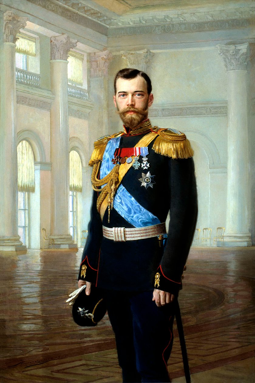 Portrett av keiser Nicholas II, 1900 av Ernst von Liphart
