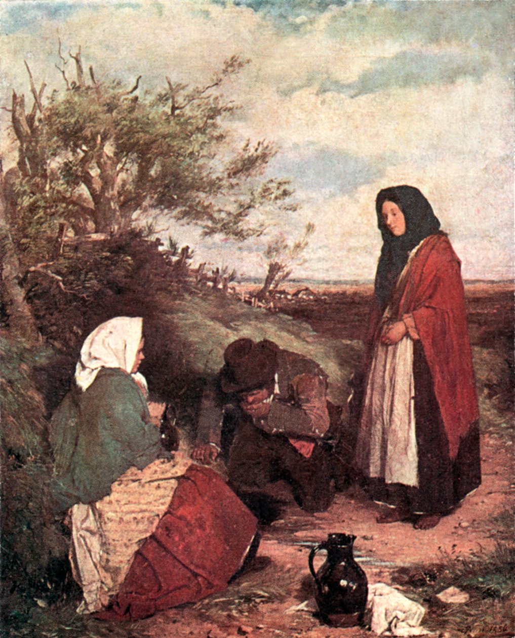 Sigøynere på veien (fargelitografi) av Erskine Nicol