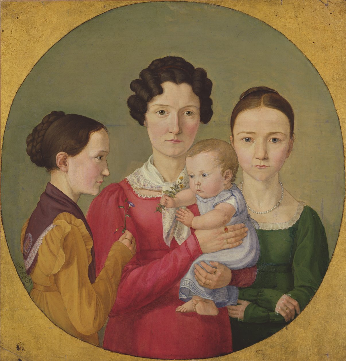 Søstrene Malvine (1811-85), Hermine (1801-52), Adelheid (1824-82) og Ida Speckter (1809-94), 1825 av Erwin Speckter
