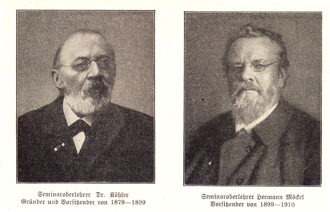 De første formennene i Erzgebirgsverein Köhler og Möckel av Erzgebirgsverein