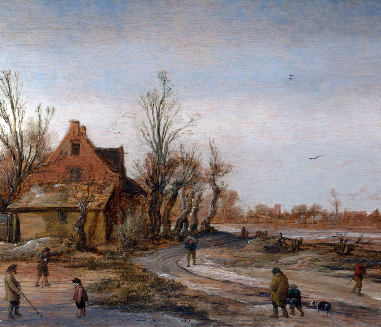 Vinterlandskap, 1623 av Esaias van de Velde