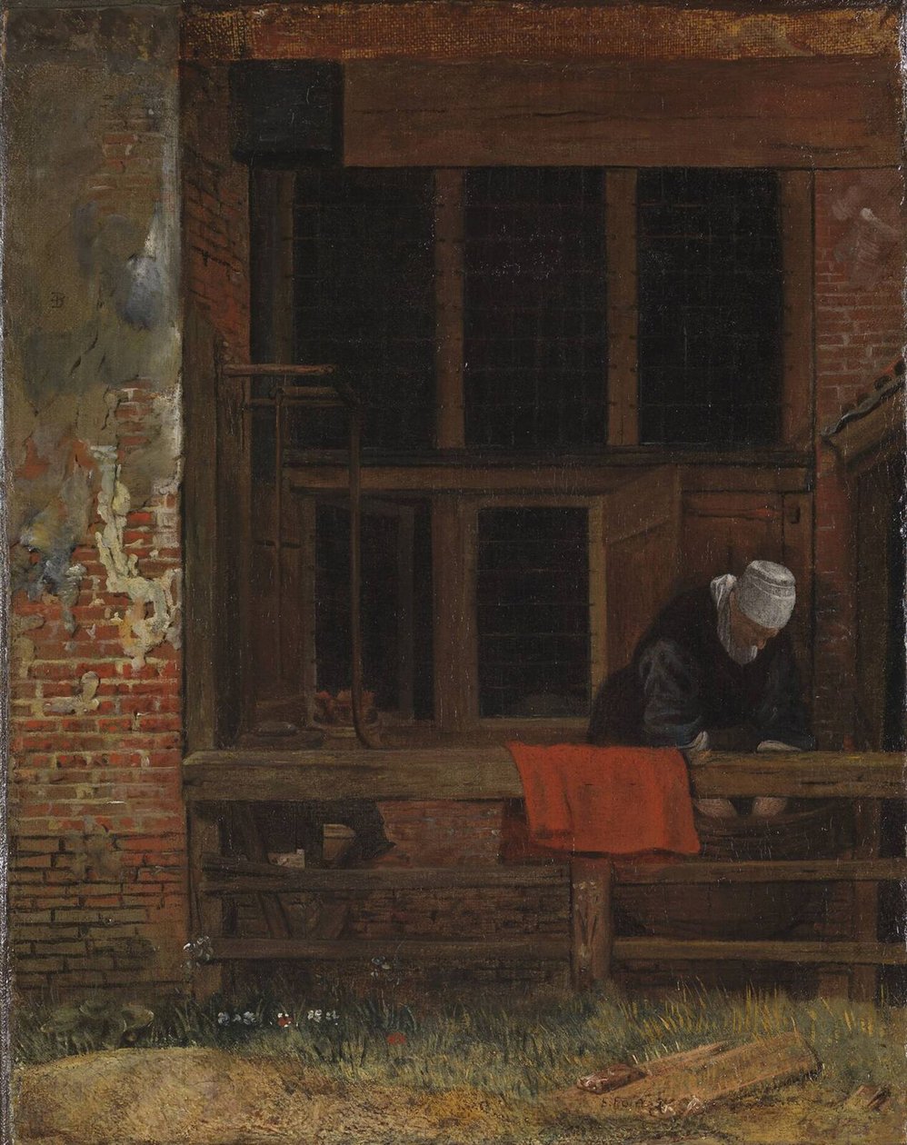 En gårdsplass, ca. 1660 av Esaias Boursse