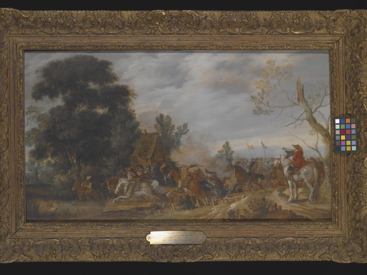 The Skirmish (olje på tre) av Esaias I van de Velde