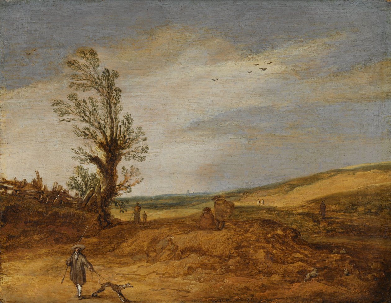 Utsikt i sanddynene av Esaias van de Velde