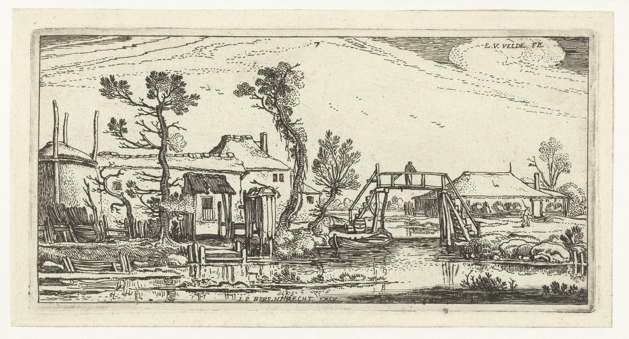 Gård på en kanal nær Haarlem Landscapes (serietittel) av Esaias van de Velde