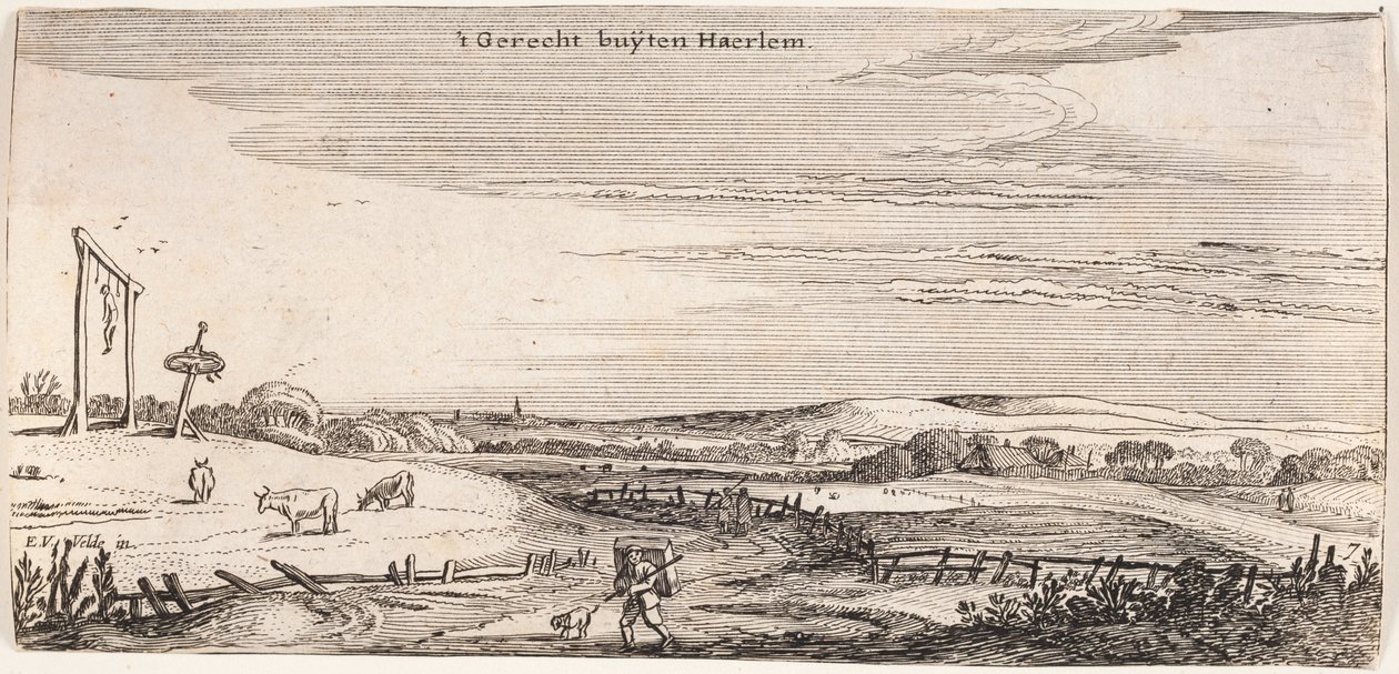 Galgebakke nær Haarlem av Esaias van de Velde