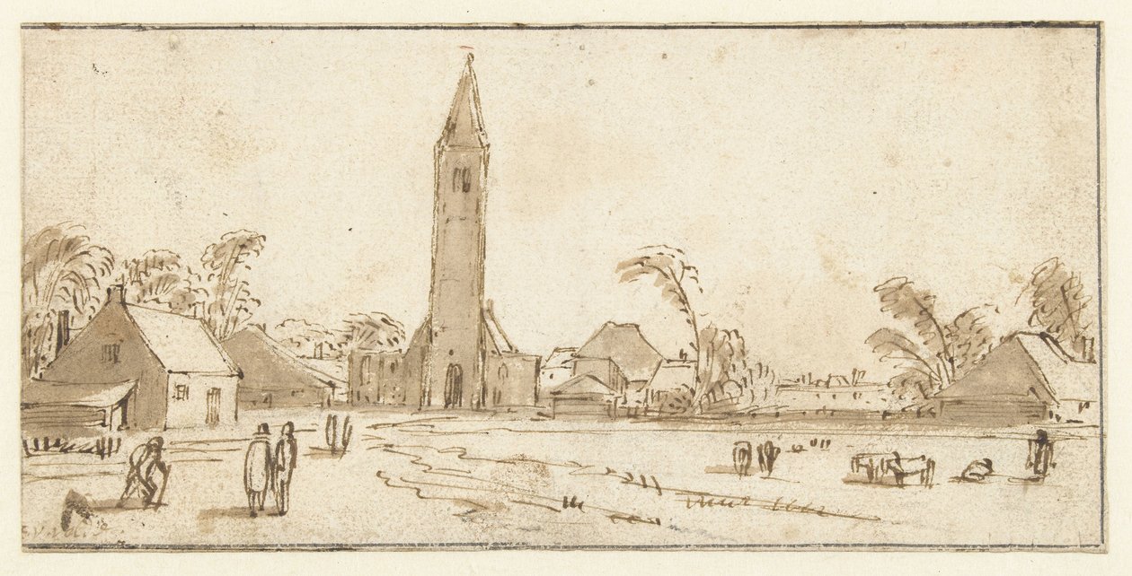 Utsikt over Spaarnwoude av Esaias van de Velde