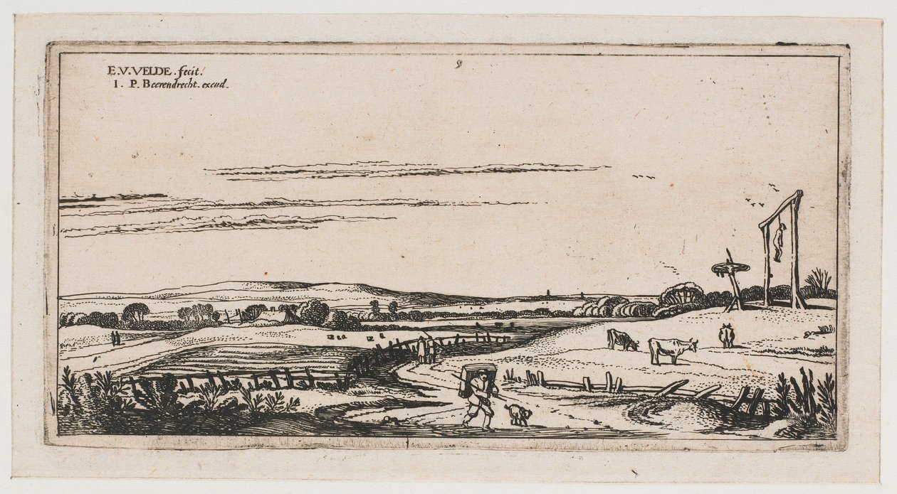 Landskap med galgefelt nær Haarlem Landskap (serietittel) av Esaias van de Velde