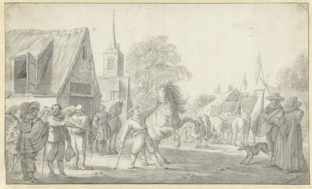 Hestemarked av Esaias van de Velde