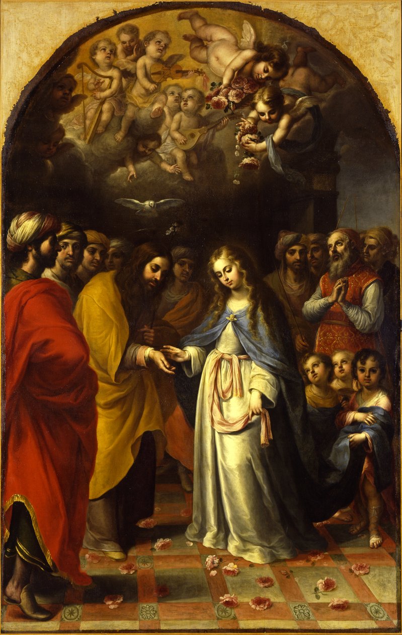 Jomfruens ekteskap, ca. 1693 av Esteban Márquez de Velasco