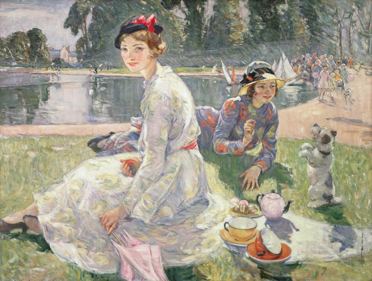The Round Pond, Kensington Gardens, 1934 av Ester Borough Johnson