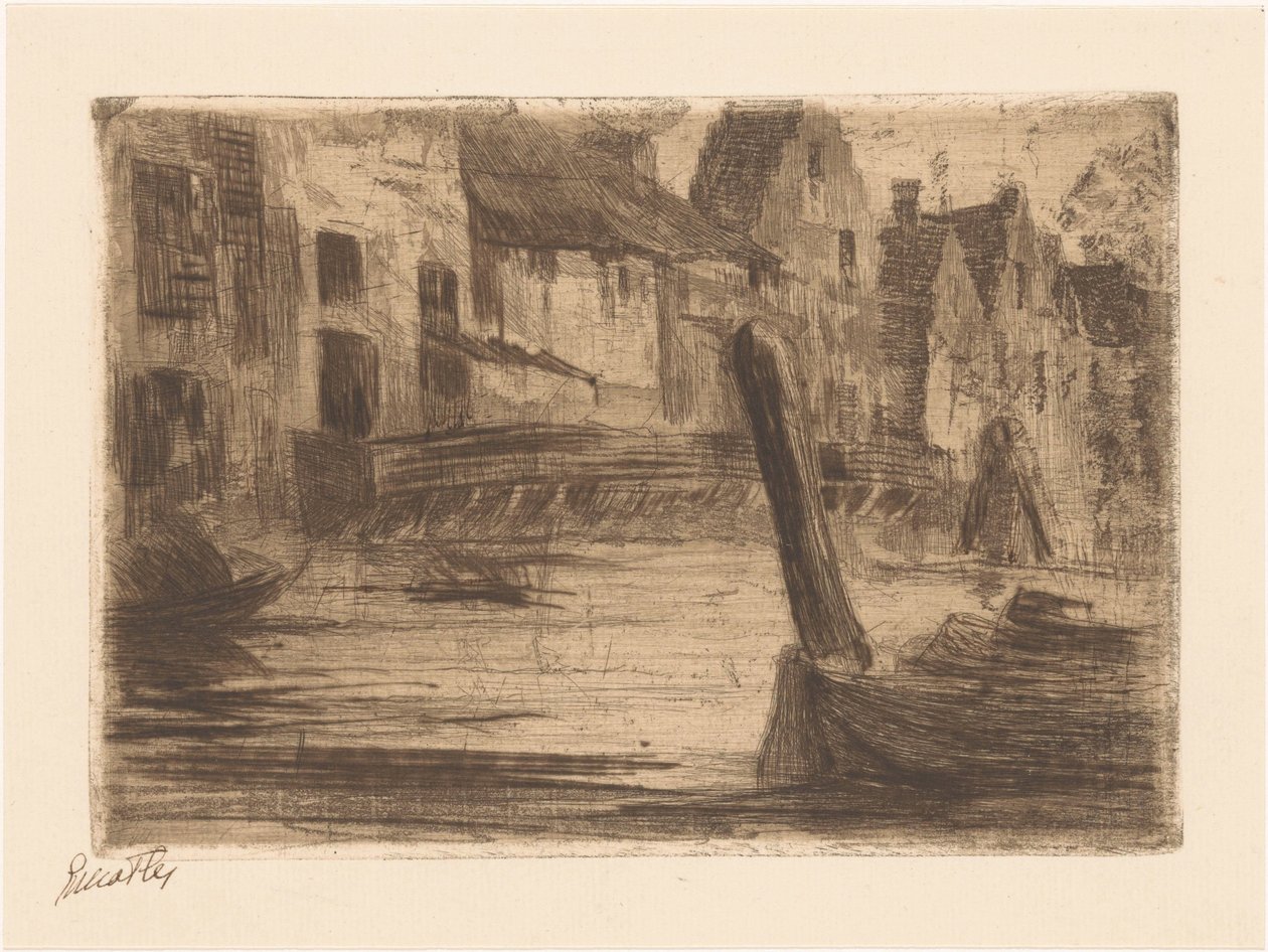 Dordrecht (original tittel på objekt) av Etha Fles (signed by artist)