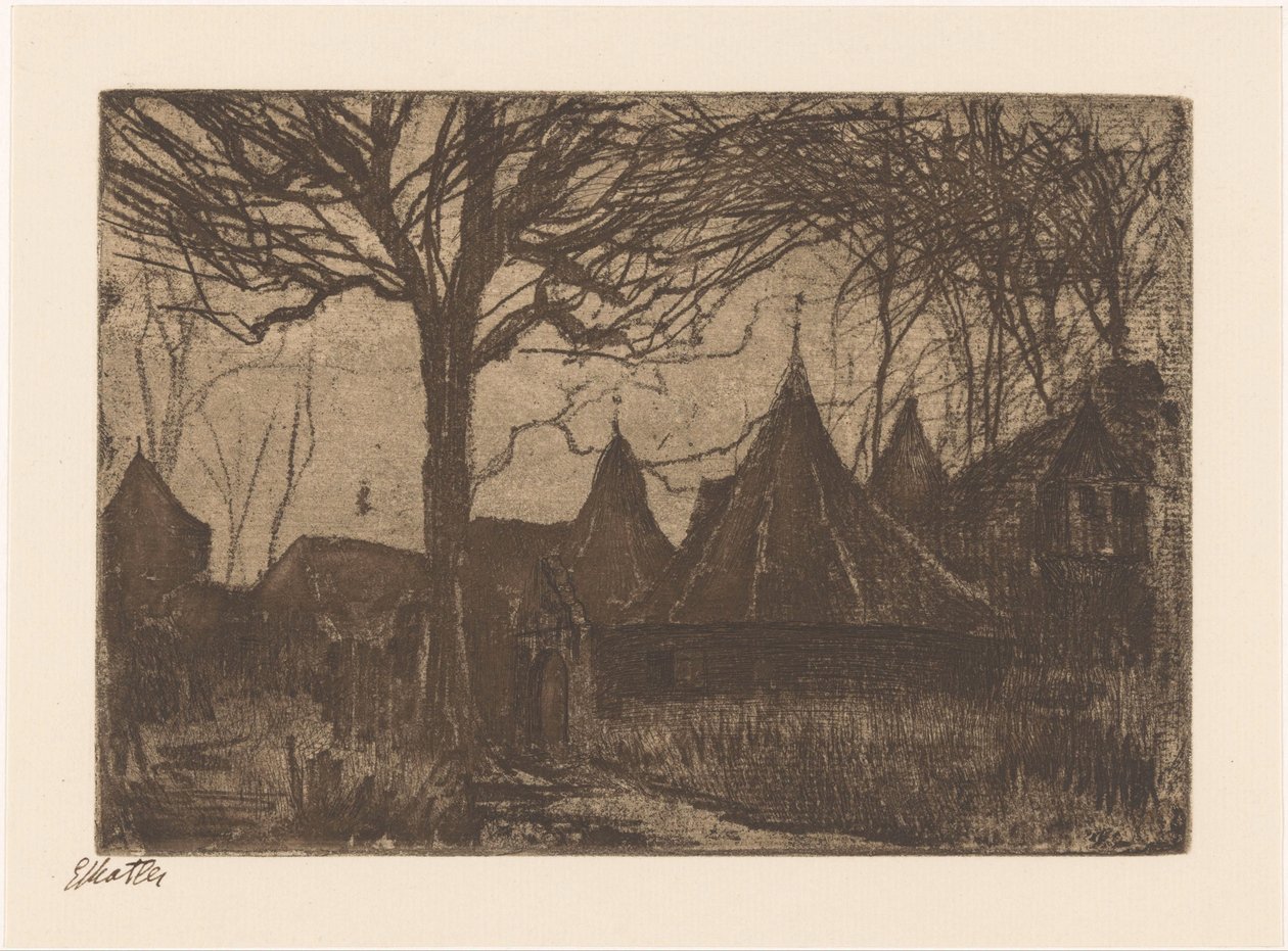 Wallen van Rothenburg (original tittel på objekt) av Etha Fles (signed by artist)