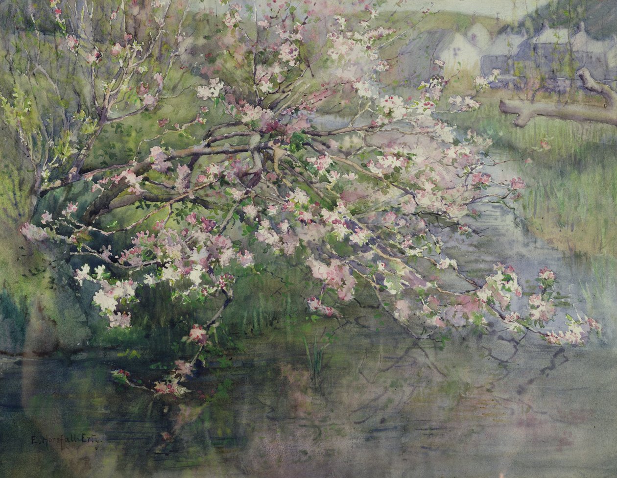 mai blomstre ved elven av Ethel Horsfall Ertz