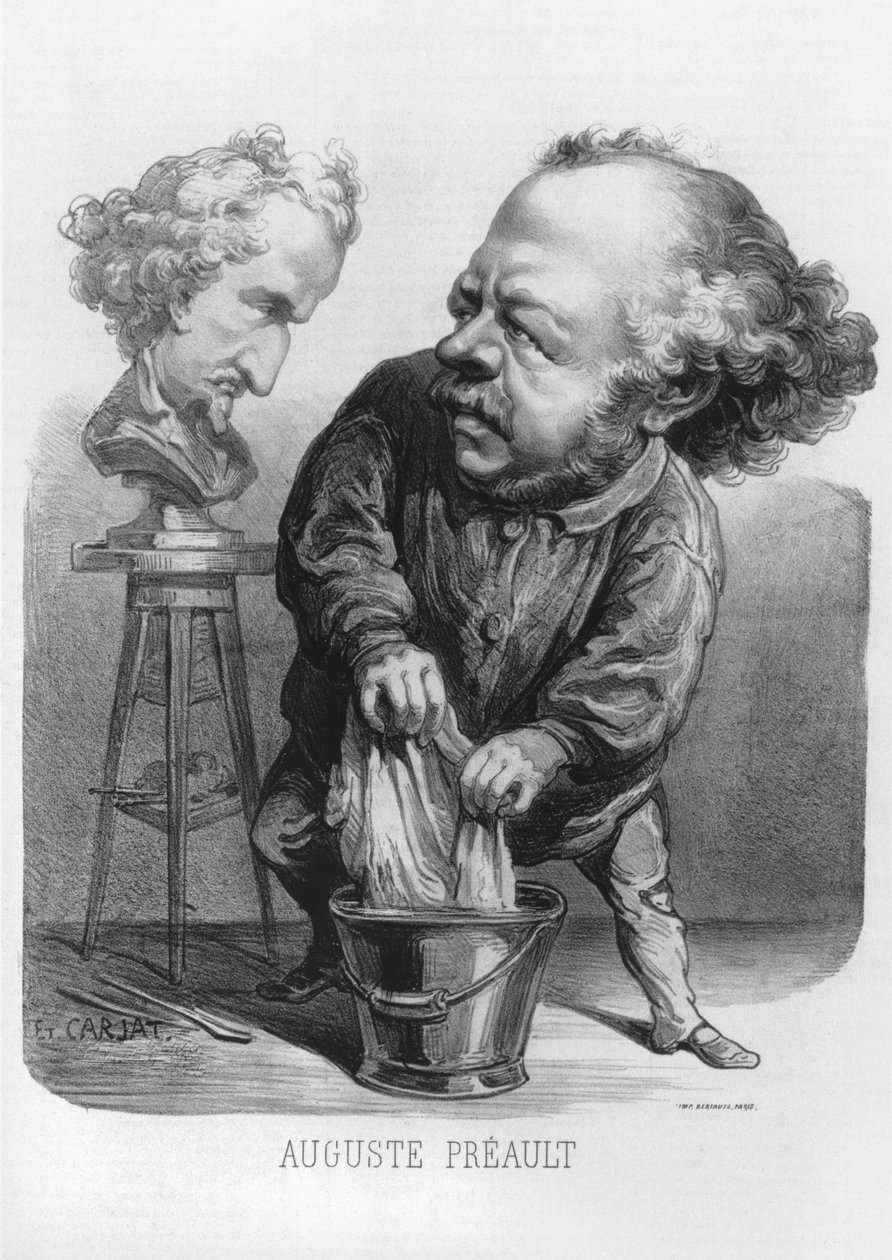 Auguste Preault (1809-79), karikatur fra 