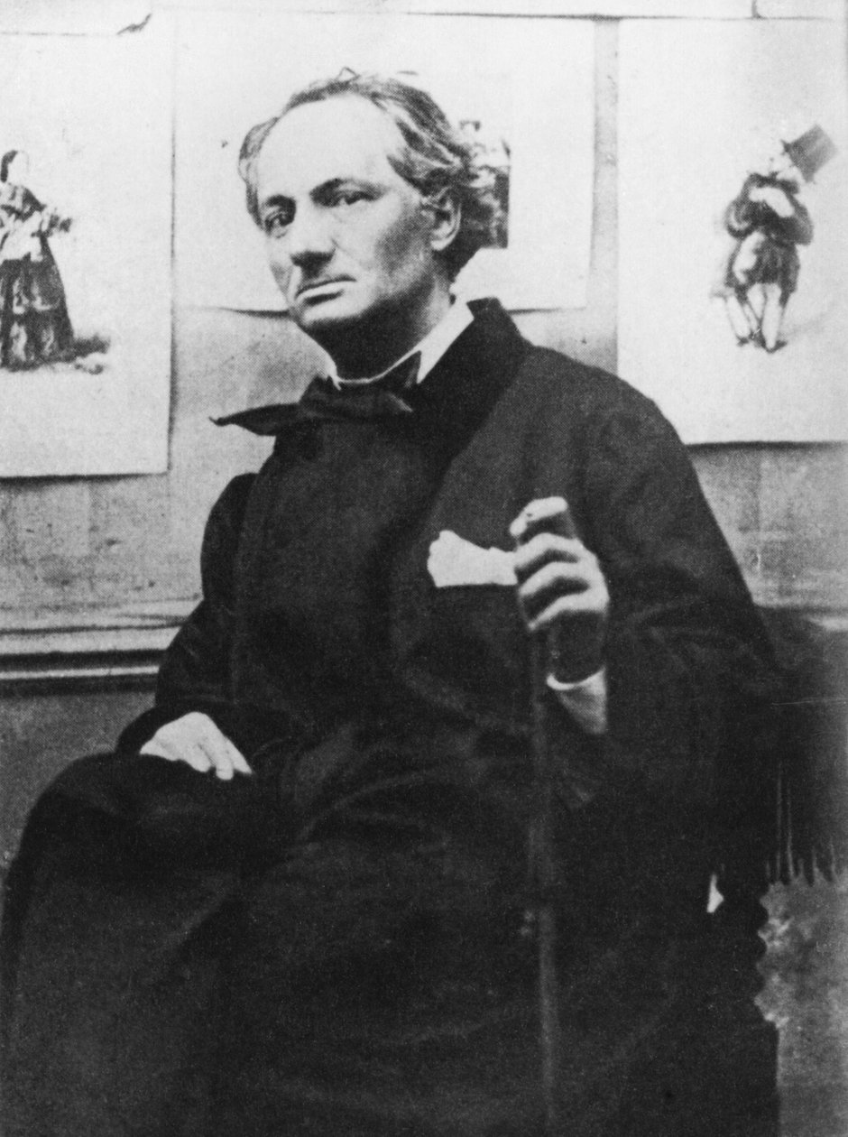Charles Baudelaire (1821-67) med graveringer, ca. 1863 av Etienne Carjat