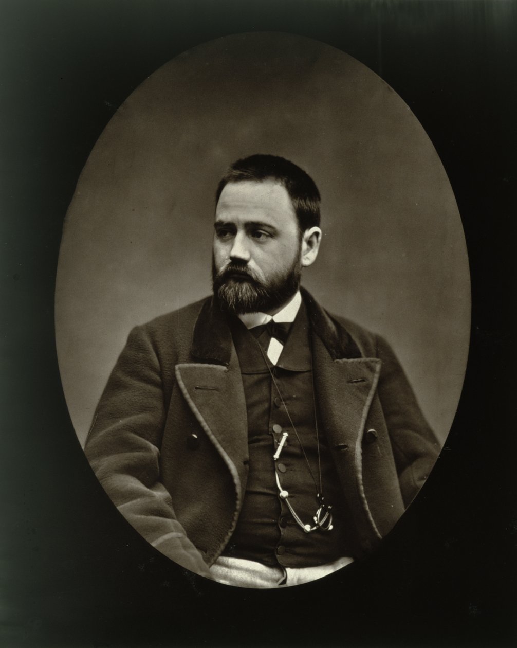 Emile Zola (1840-1902) fra 'Galerie Contemporaine', 1877 av Etienne Carjat
