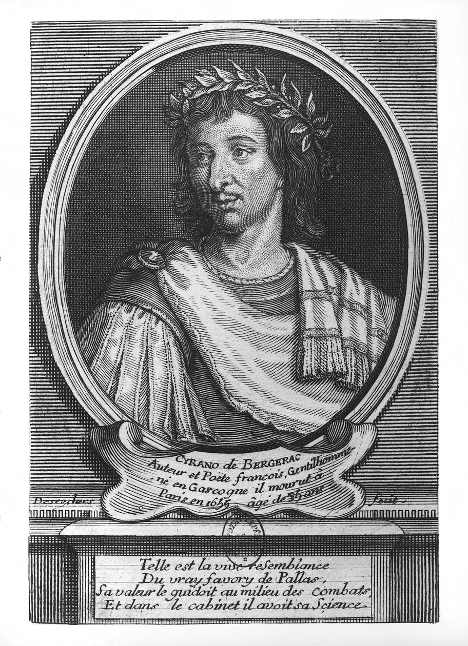Portrett av Savinien av Cyrano de Bergerac av Etienne Jehandier Desrochers