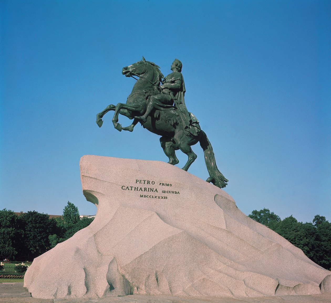 Rytterstatue av Peter I (1672-1725) den store, 1782 av Etienne Maurice Falconet