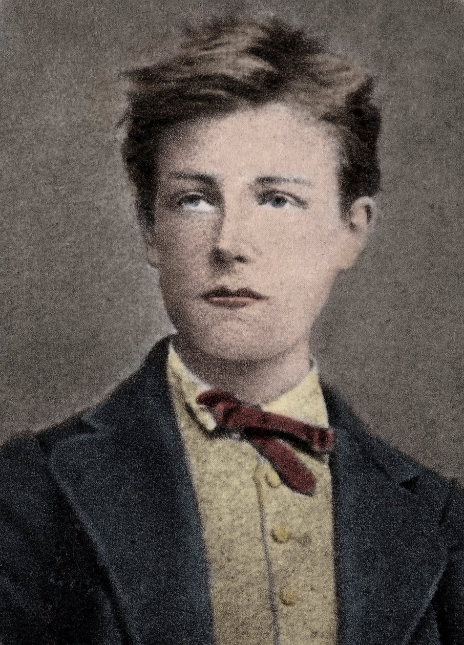 Arthur Rimbaud, fransk poet og eventyrer - Portrett av Arthur Rimbaud (1859 - 1891) er 17 år gammel. Foto av Carjat. av Etienne (after) Carjat