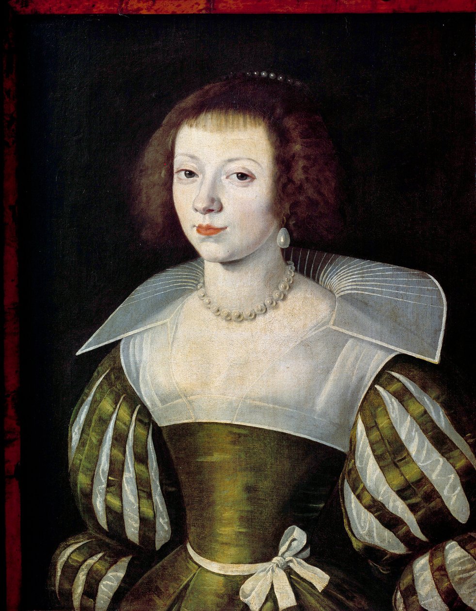 Portrett av et kvinnemaleri tilskrevet Etienne Dumonstier (1574-1603) Søn. 0,6x0,46 m - Portrett av en kvinne. Maleri tilskrevet Etienne Dumonstier (1574-1603) 0,6 x 0,46 m Louvre-museet, Paris av Etienne (attributed) Dumonstier